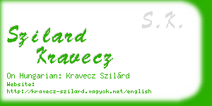 szilard kravecz business card